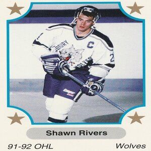 Shawn Rivers - 91-92 OHL "Tomorrows Stars Today" Hockey Card